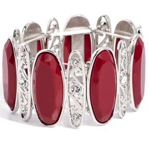 🔴💎🔴 “SATURATED SPARKLE” RED STRETCH BRACELET ~ PAPARAZZI❗️ 🔴💎🔴